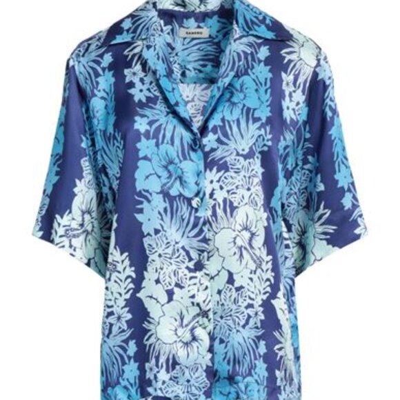 NWT:  Sandro Hawaii Print Shirt XS/SM - Picture 1 of 10
